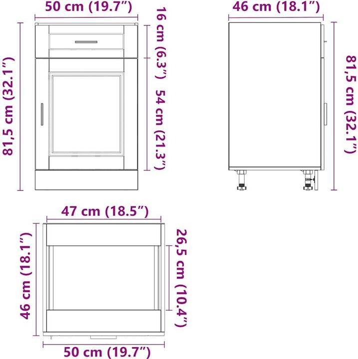 Image du produit VidaXL Lyman (50 x 46 x 81.5 cm)