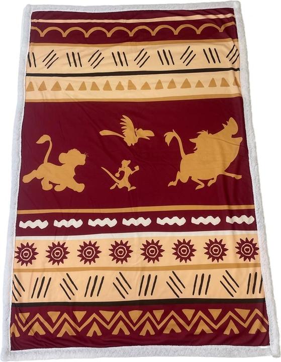 Image du produit Homadict PLAID SHERPA 100X150 CM LION ROI HAKUNA MATATA (100 x 150 cm)