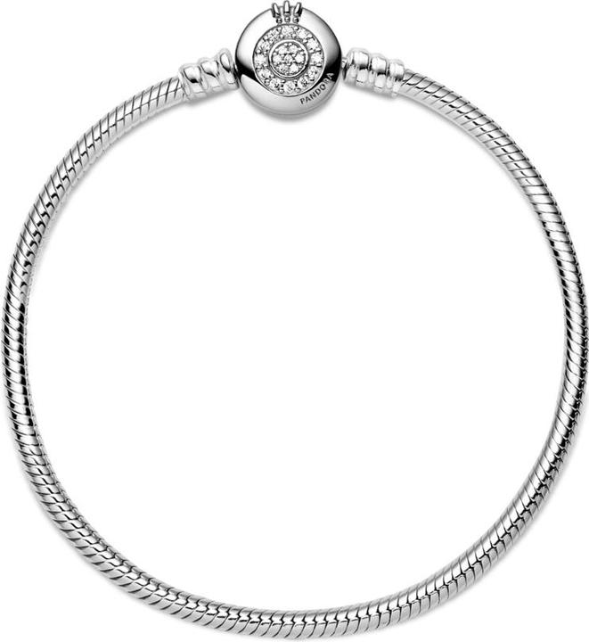 Produktbild Pandora Snake Chain Crown Clasp Armband (17 cm, Silber)