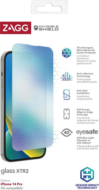 Produktbild Zagg Glass XTR2 (1 Stück, Apple iPhone 14 Pro)