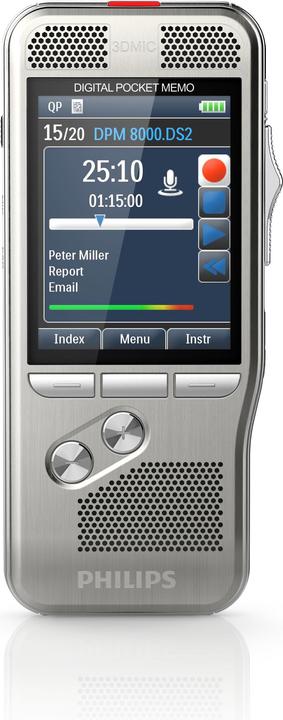 Produktbild Philips DPM8000 Pocket Memo (inkl. Software, internationaler Schiebeschalter) (4 GB)
