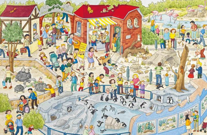 Produktbild Mein grosses Zoo-Wimmelbuch (Deutsch, Sandra Reckers, 2021)