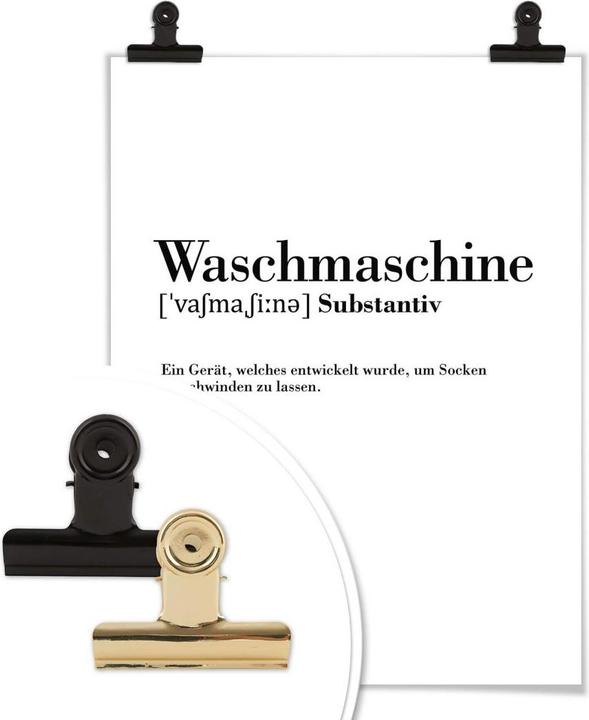 Produktbild Trenddeko Grammatik - Waschmaschine (80 x 100 cm)