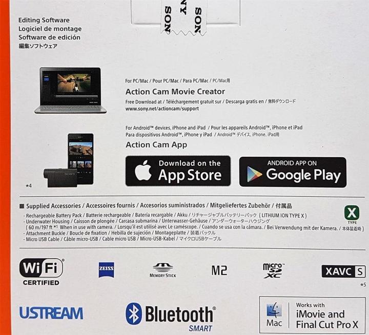 Actual product image Sony Hdr-As50 (60p, Wi-Fi)