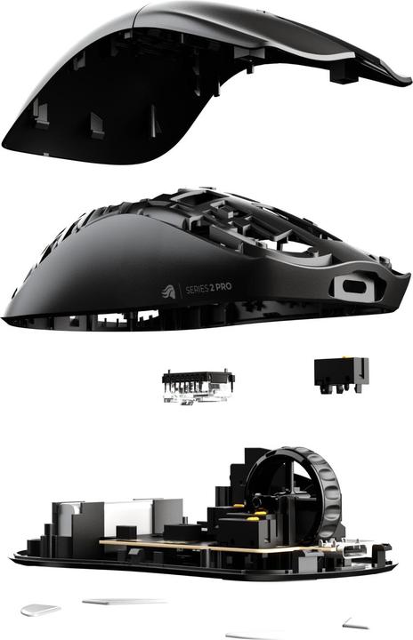 Actual product image Glorious Series 2 PRO Wireless Gaming Maus - schwarz (Cable, Wireless)