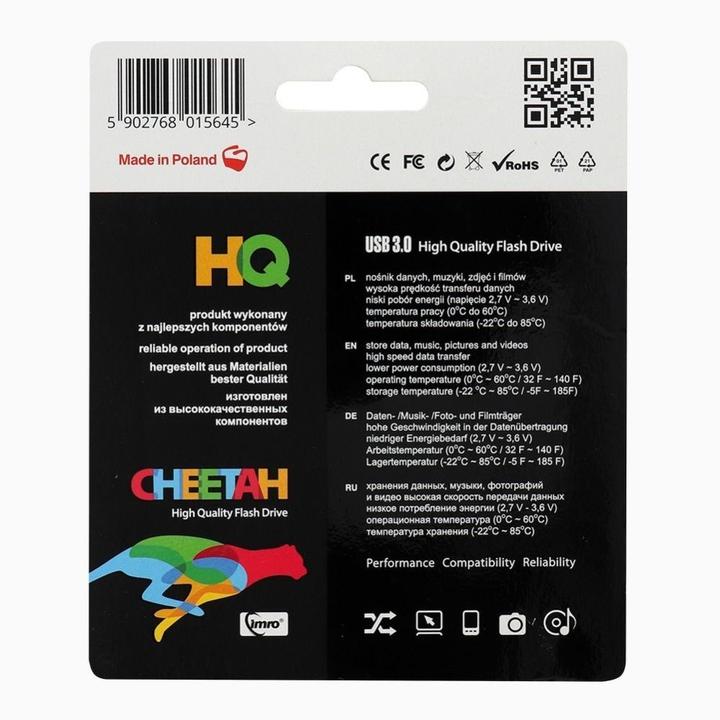 Immagine prodotto IMRO Unità flash USB 3.0 CHEETAH / 128 GB Chrome, Argento (128 GB, USB-A)