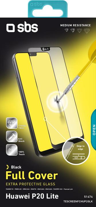 Actual product image SBS Full Cover Glass Screen Protector for Huawei P20 Lite (1 Piece, Huawei P20 Lite)