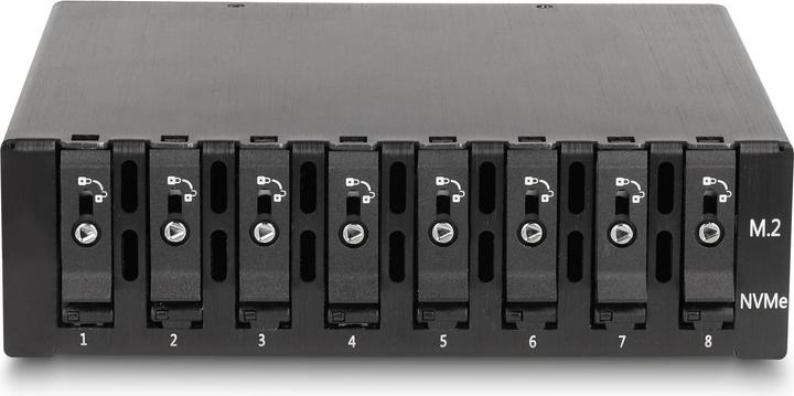 Actual product image Delock 5.25? Removable rack for 8 x M.2 NVMe SSD with Slim SAS
