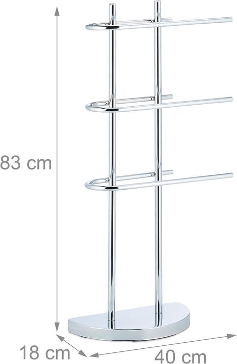 Actual product image Relaxdays Chromed Towel Holder