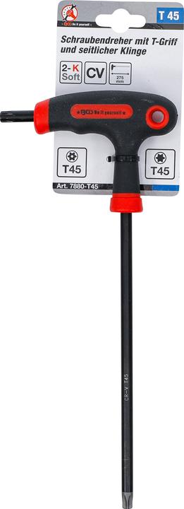 Immagine prodotto BGS Cacciavite con impugnatura a T Torx con/senza foro T45 (Sezione T)
