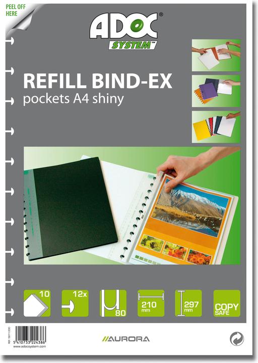 Produktbild Adoc Ersatzzeigetaschen zu Bind-Ex Project (A4, 10 x)