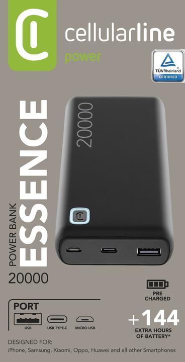 Image du produit Cellularline Essence (20000 mAh, 12 W, 74 Wh)