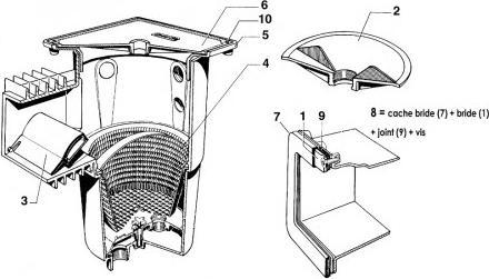 Produktbild OWM Weisse quadratische Skimmerabdeckung, 24x24cm A-5250-520-W