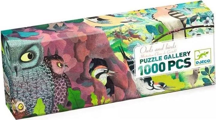 Actual product image Djeco Puzzle Gallery Owls and birds (1000 pieces)