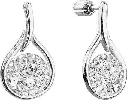 Evolution Group Timeless silver earrings with Swarovski 31305.1 (L)
