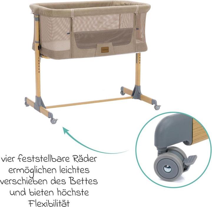 Actual product image Fillikid Beistellbetten Beistellbett Crip 6-fach höhenverstellbar