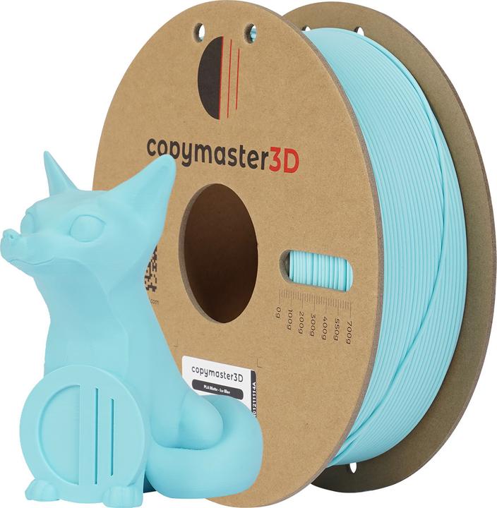 Actual product image Copymaster3D PLA Matte Filament for 3D Printer, 1.75 mm, Matte Ice Blue (PLA, 1.75 mm, Blue)