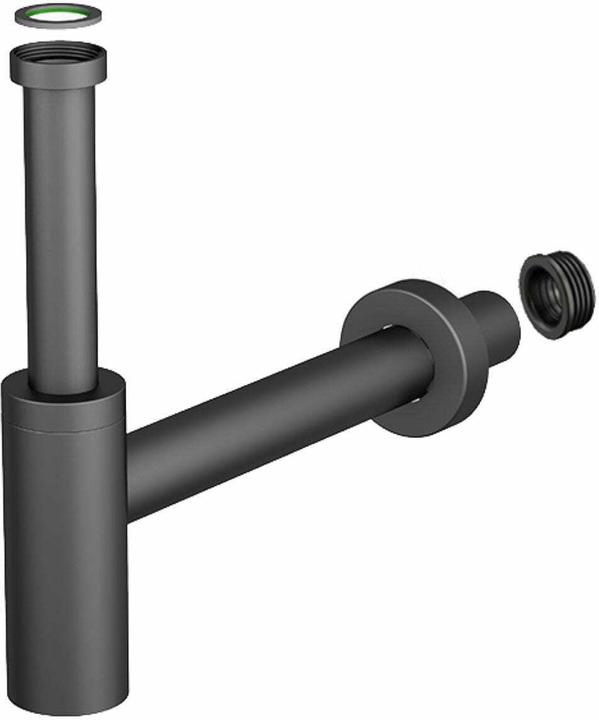 Diaqua Lavabosiphon Profi-Line 1 1/4 x Ø 40 mm, Schwarz (Flaschensiphon, 1 1/4")
