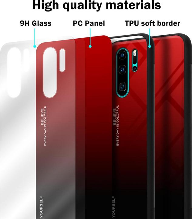 Immagine prodotto Cadorabo Copertura in vetro TPU 2 colori (Huawei P30 Pro)