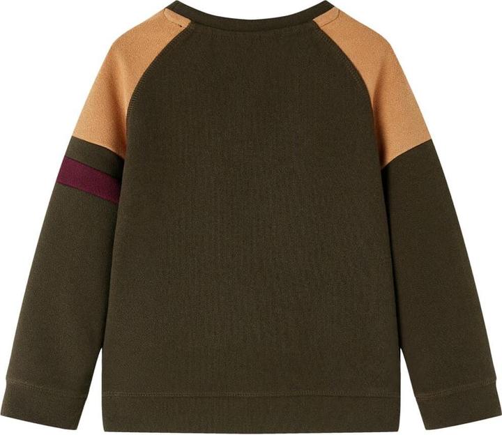 Image du produit VidaXL Sweat-shirt pour enfant Kaki foncé et marron chameau (116)