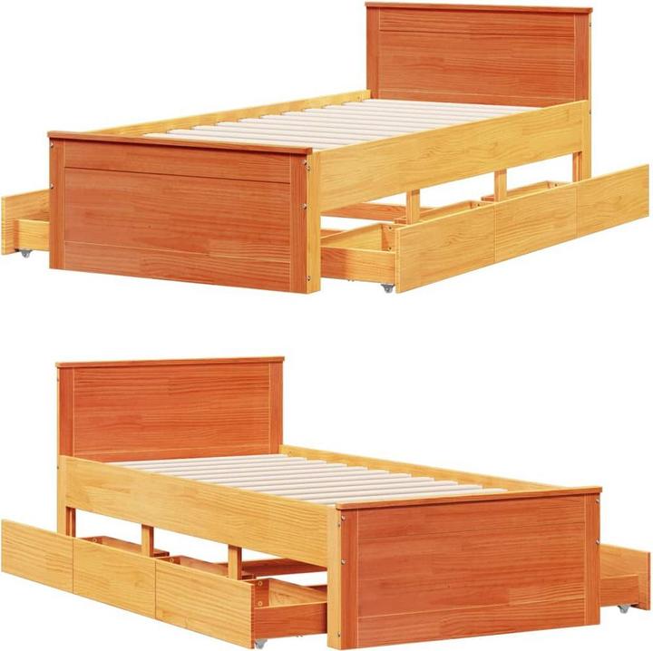 Produktbild VidaXL Bett ohne Matratze mit Kopfteil (90 x 200 cm)