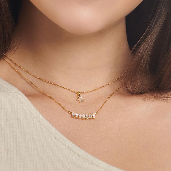 Immagine prodotto Thomas Sabo Collana Fiore Pietre Bianche (Argento 925, 38 - 45 cm)