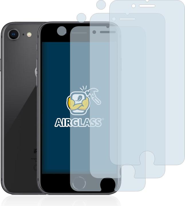 Produktbild BROTECT AirGlass Panzerglasfolie (3 Stück, Apple iPhone 8)