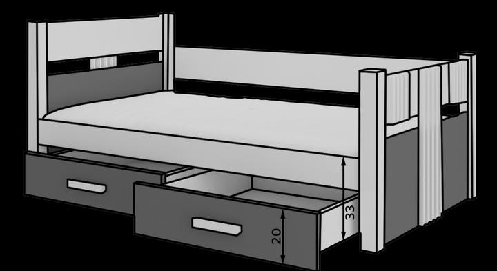 Produktbild ADRK Furniture Etagenbett 180x80 (180 x 80 cm)