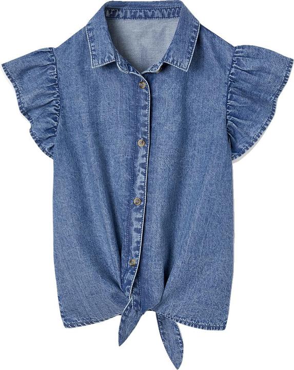 Immagine prodotto Vertbaudet Mädchen Jeansbluse zum Binden (92)