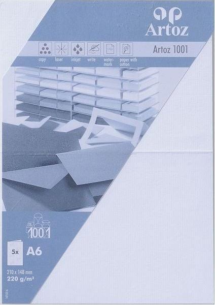Artoz 1001 Carte A6 floreali bianche (A6, 220 g/m², 5 x)