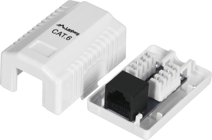 Produktbild Lanberg OU6-0001-W Steckdose RJ-45 Weiss