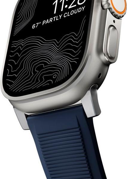 Image du produit Nomad Strap durci Atlantic Blue Connector Silver 42/44/45/49mm (45 mm, 44 mm, 42 mm, 49 mm, Pneus)