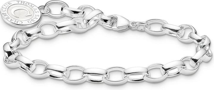 Thomas Sabo Charm Armband mit Schimmernden Weissem Kaltemaille Silber (15 cm, 925er Silber, Emaille)