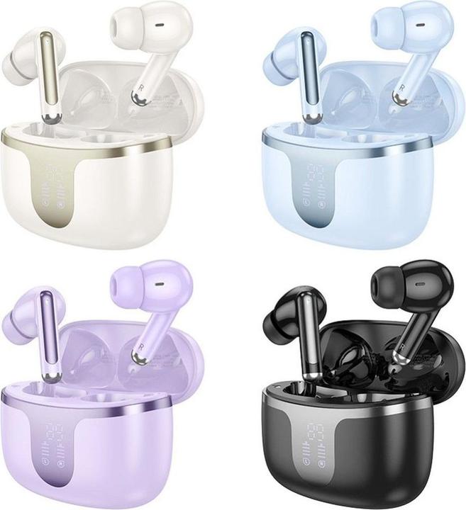 Actual product image Hoco Wireless headphones EOL wireless bluetooth earphones TWS EQ10 purple (7 h)