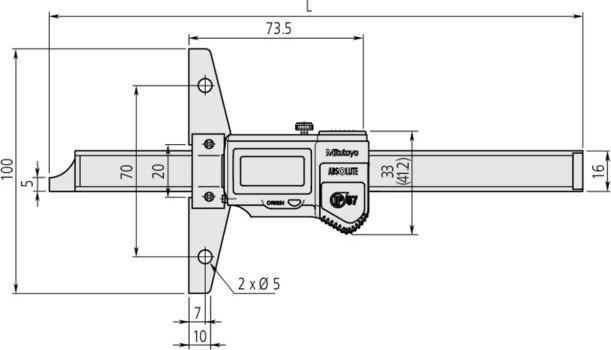 Actual product image Mitutoyo Depth gauge (20 cm)