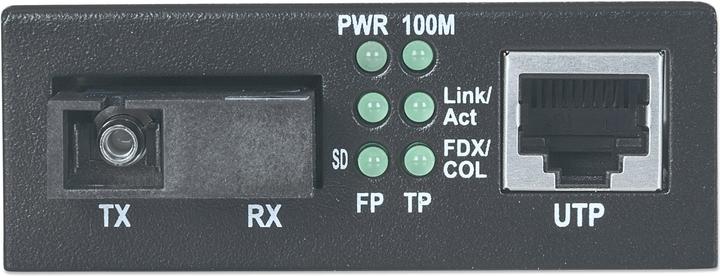Actual product image Intellinet 10/100Base-TX to 100Base-FX, SC, single-mode, 12.4 mi., WDM (Media converter)
