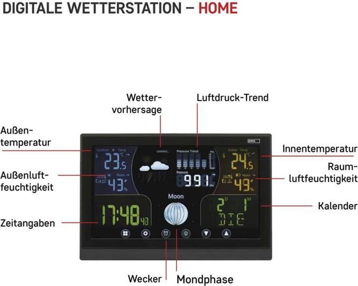 Image du produit Emos Station météo sans fil E6018