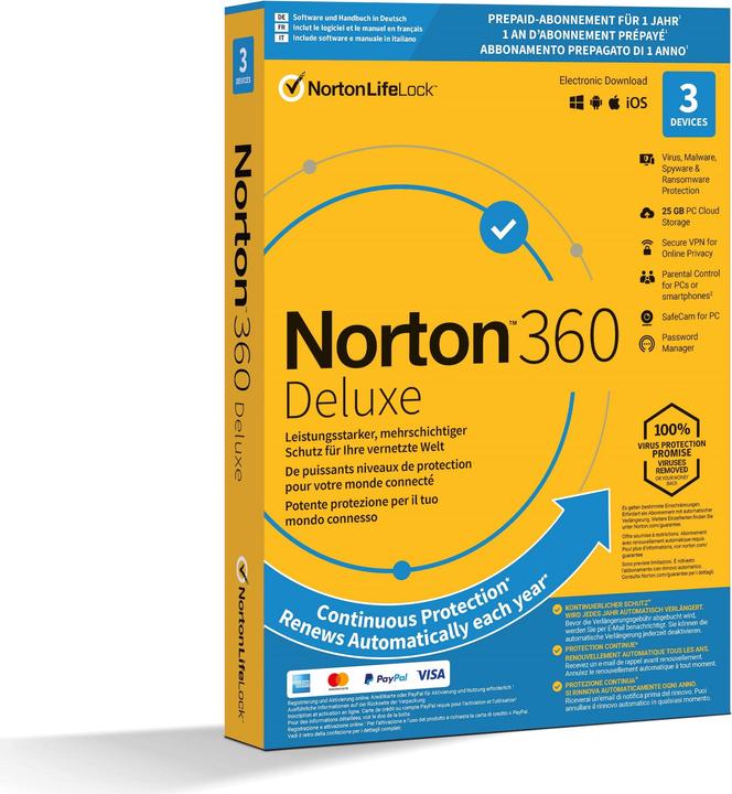 Image du produit Norton 360 Deluxe (3 Utilisateur, 12 mois)