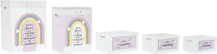 Produktbild DKD Home Decor Korbsatz Weiss Für Kinder Paulonia-Holz (40 x 30 x 55 cm) (5 Stücke) (5 x, 40 x 30 x 55 cm)