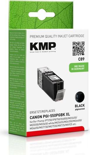 Produktbild KMP C89 Tintenpatrone kompatibel mit Canon PGI-550PGBK (BK)
