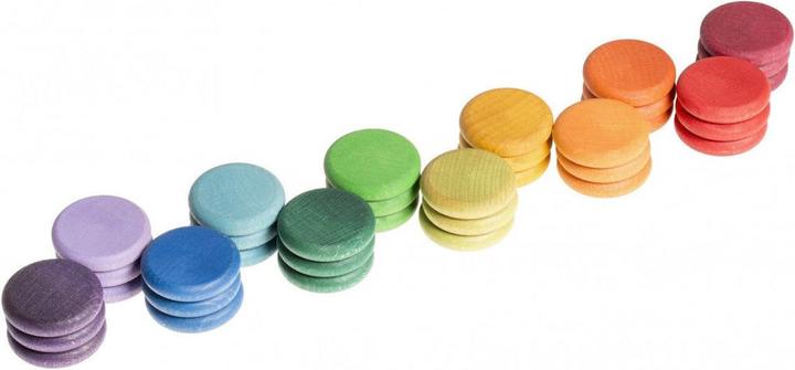 Produktbild Grapat Bunte Regenbogen-Scheiben, 36er Set (12 Farben) nach Montessori