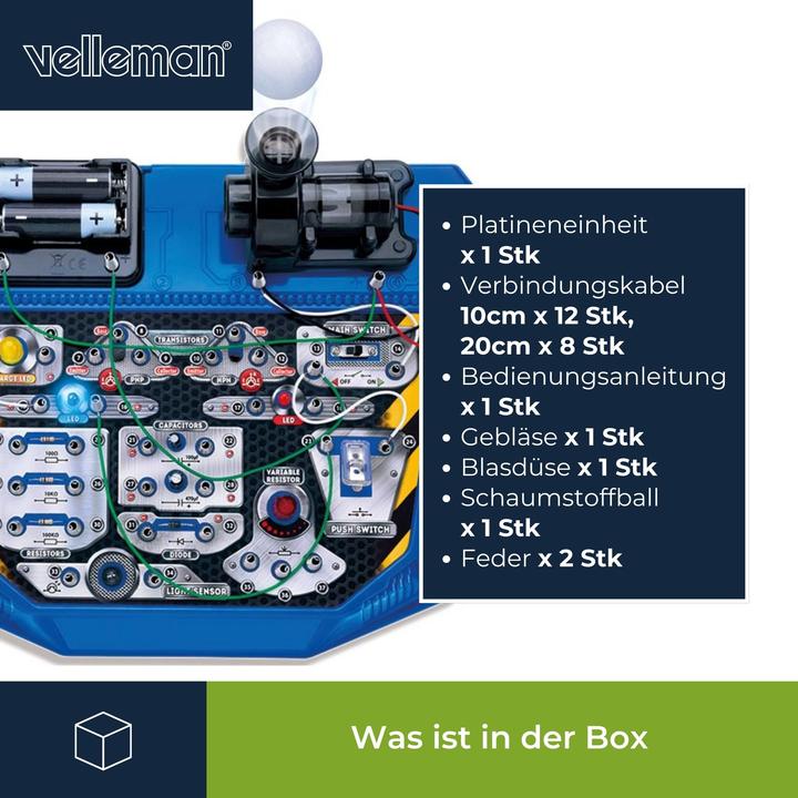 Produktbild Velleman Bausatz f?r elektronische Projekte - 25 Experimente - Schaltungsspa?