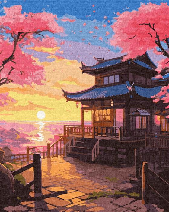 Produktbild Ideyka Malen nach Zahlen - Verträumter Sonnenuntergang 40 x 50 cm