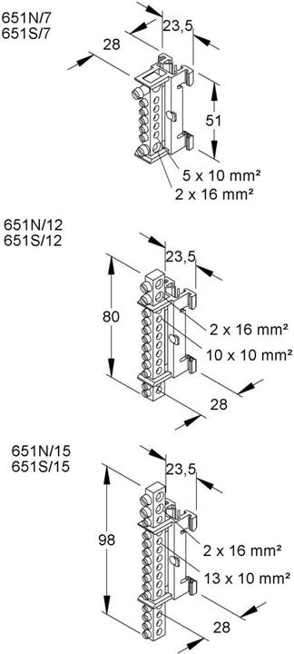 Actual product image Kleinhuis Hermann GmbH Co KG PE conductor terminal 651S/7 (4011126029505)
