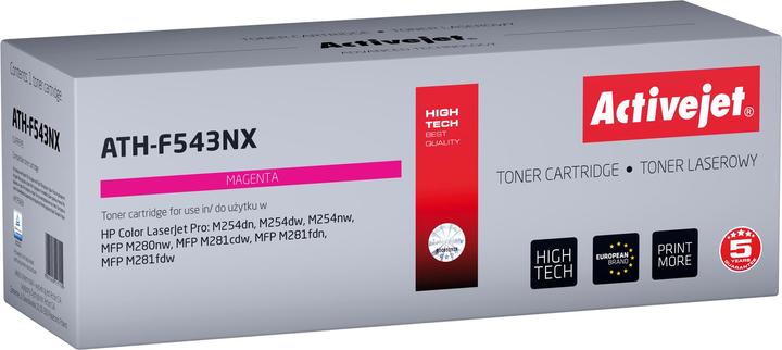 Produktbild Activejet ATH-F543NX Tonerkartusche (Ersatz für HP 540 CF543X Höchste ) (M)