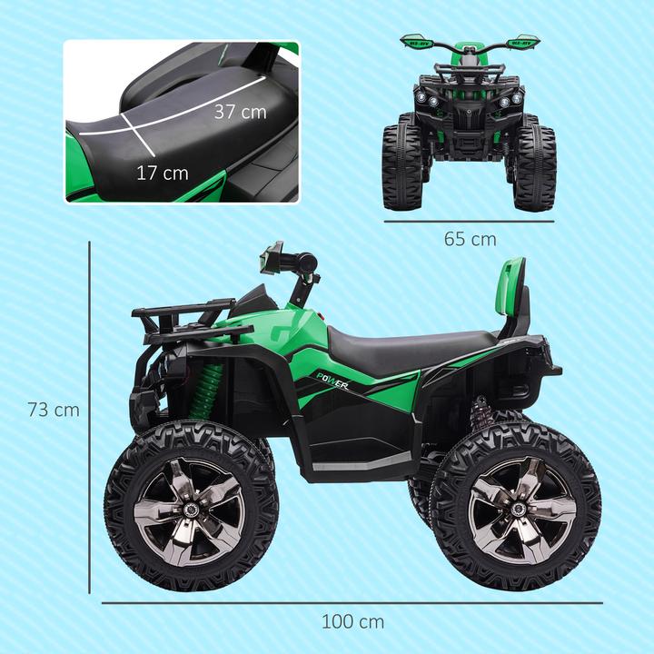 Produktbild Homcom Kinder Elektrofahrzeug Metall, Kunststoff Grün (12 V)