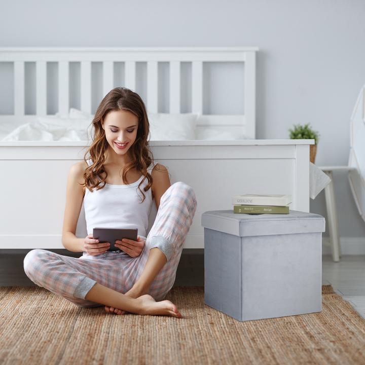 Actual product image Relaxdays Storage Ottoman