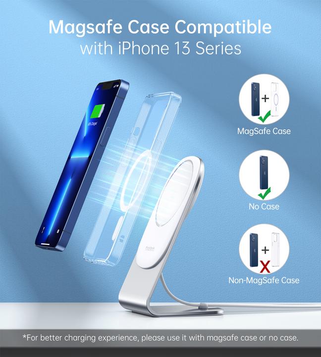 Actual product image Choetech Magnetic Charging Holder Bracket (15 W)