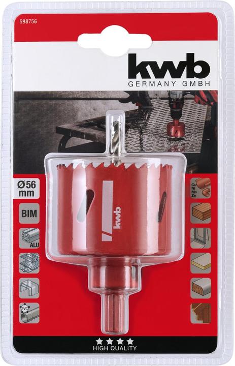 Immagine prodotto kwb Seghe a tazza bimetallo HSS 56 mm (56 millimetri)