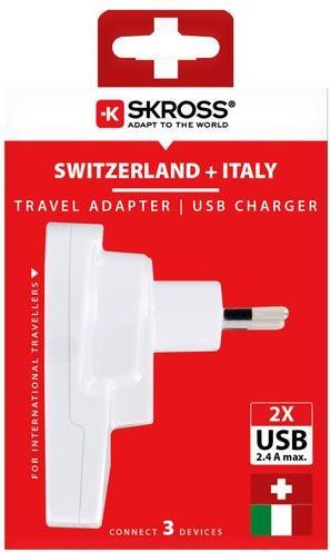 Produktbild Skross Country World to CH Italy Brazil USB
